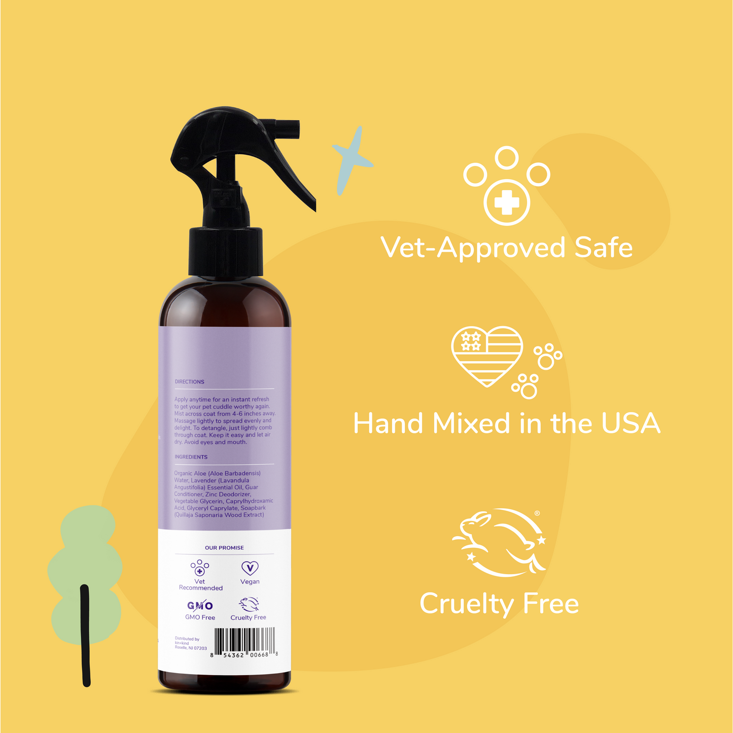 kin+kind Pet Smell Coat Spray (Lavender)