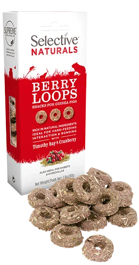 Supreme Selective Naturals Berry Loops with Timothy Hay and Cranberry (80g)