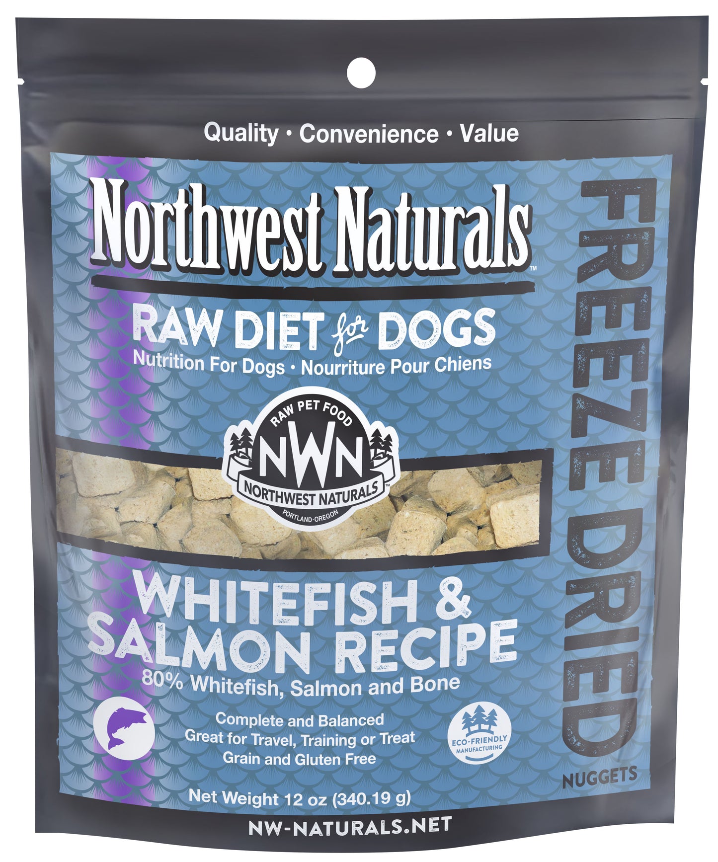 Northwest Naturals Whitefish & Salmon Freeze Dried Nuggets 12oz