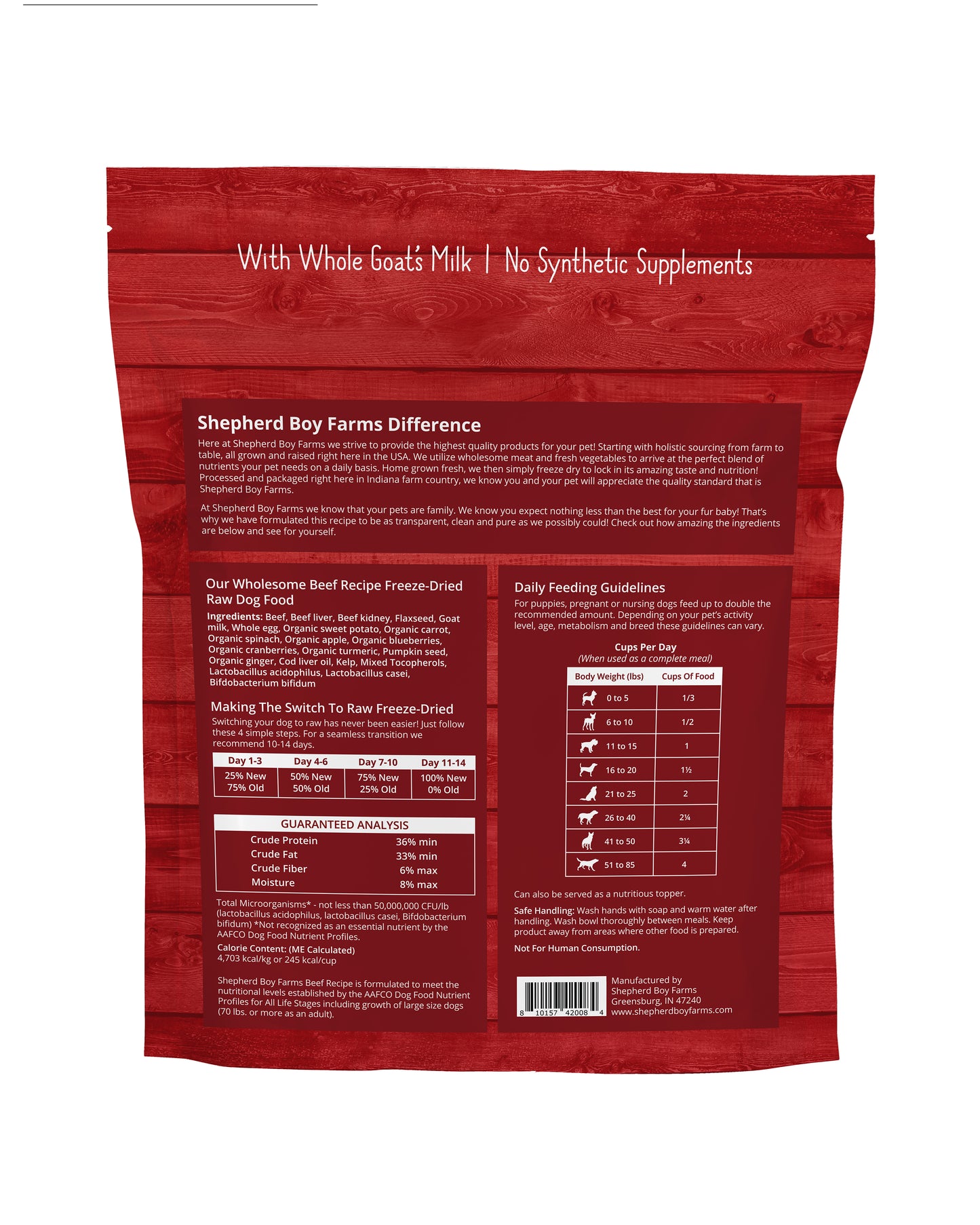 Shepherd Boy Farms Freeze Dried Beef Recipe 14oz