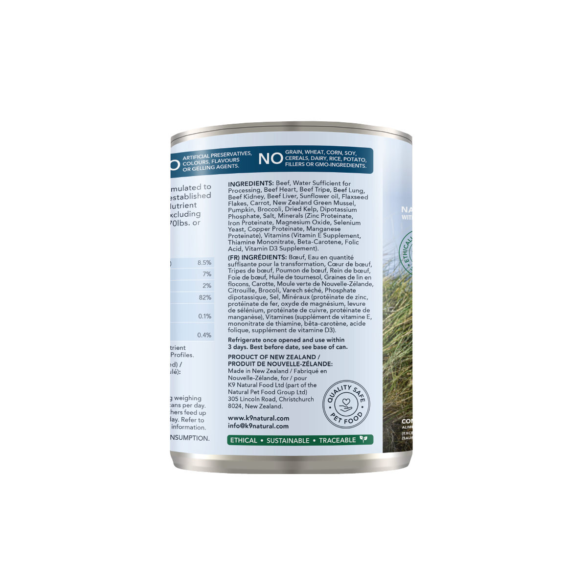 K9 Natural Beef Feast Canned Dog Food