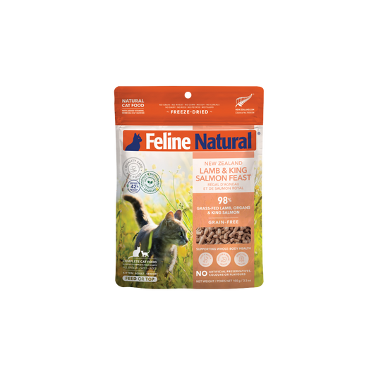 Feline Natural Lamb & King Salmon Feast Freeze-Dried Cat Food
