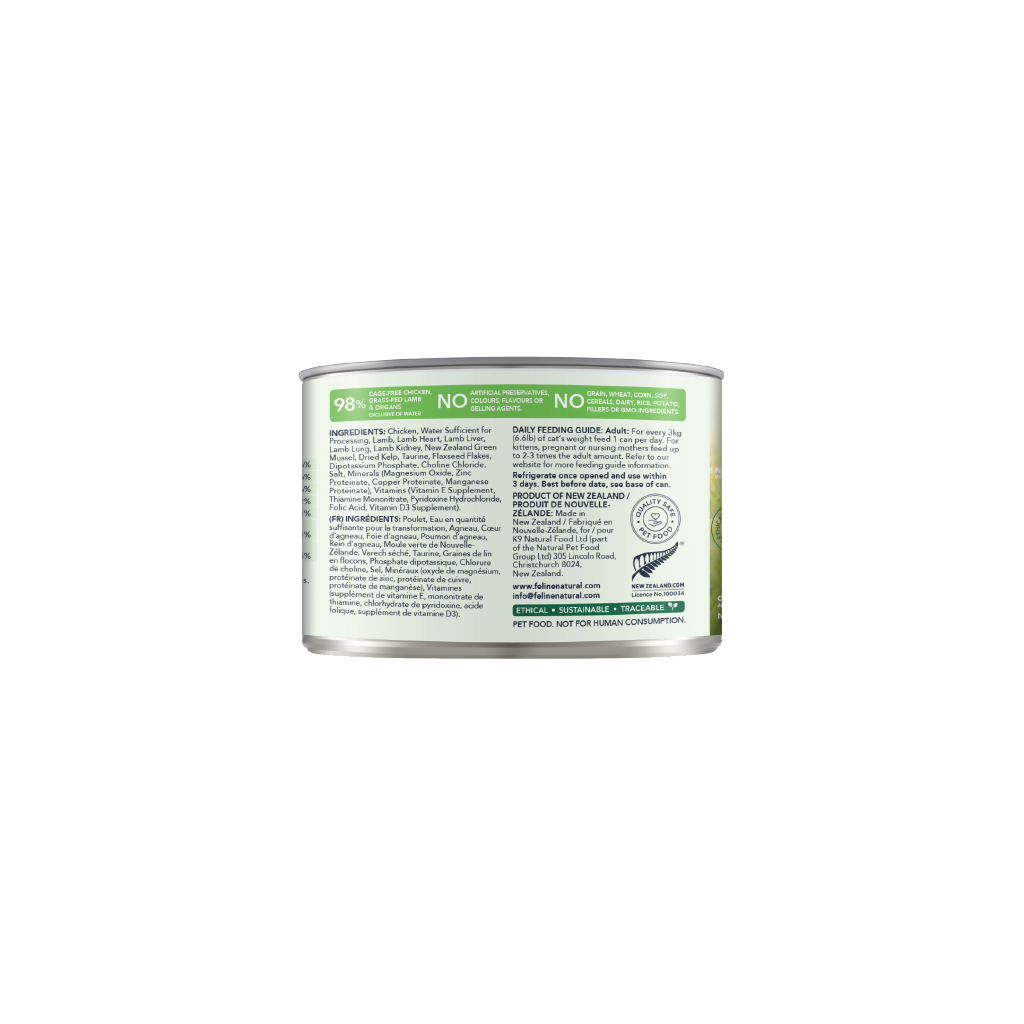 Feline Natural Chicken & Lamb Feast Canned Cat Food