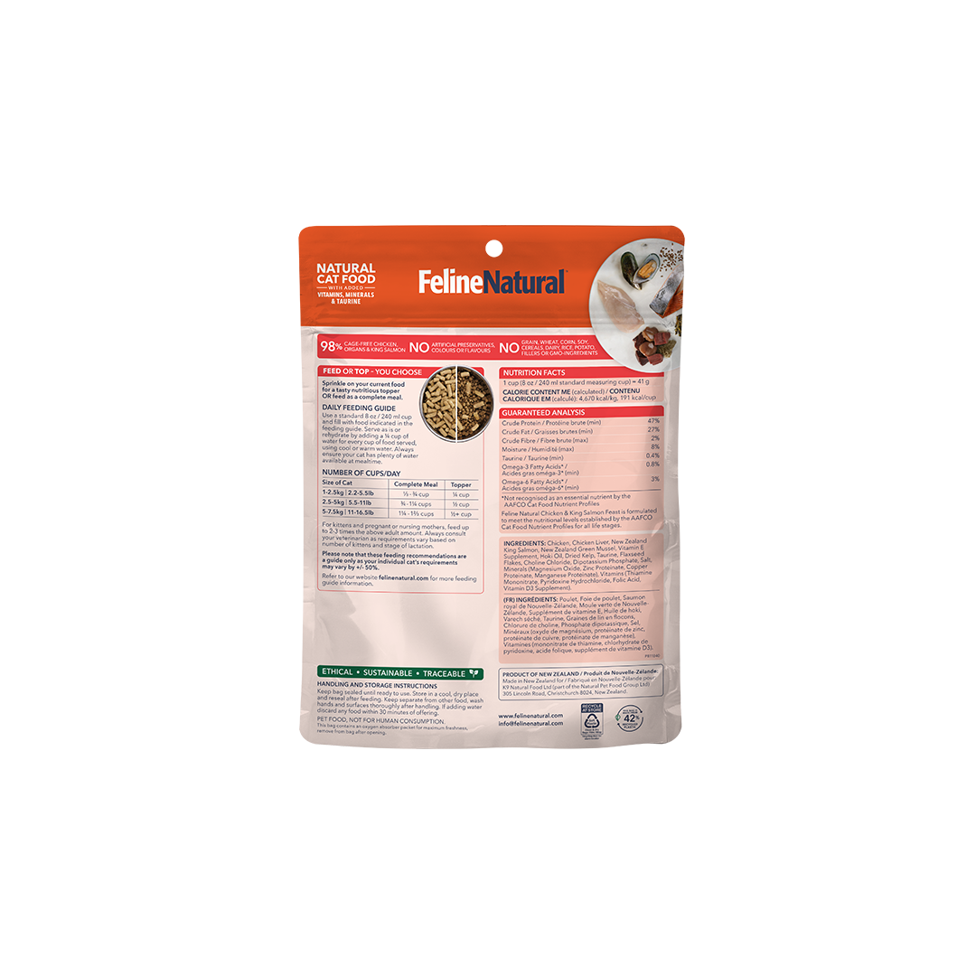 Feline Natural Chicken & King Salmon Feast Freeze-Dried Cat Food