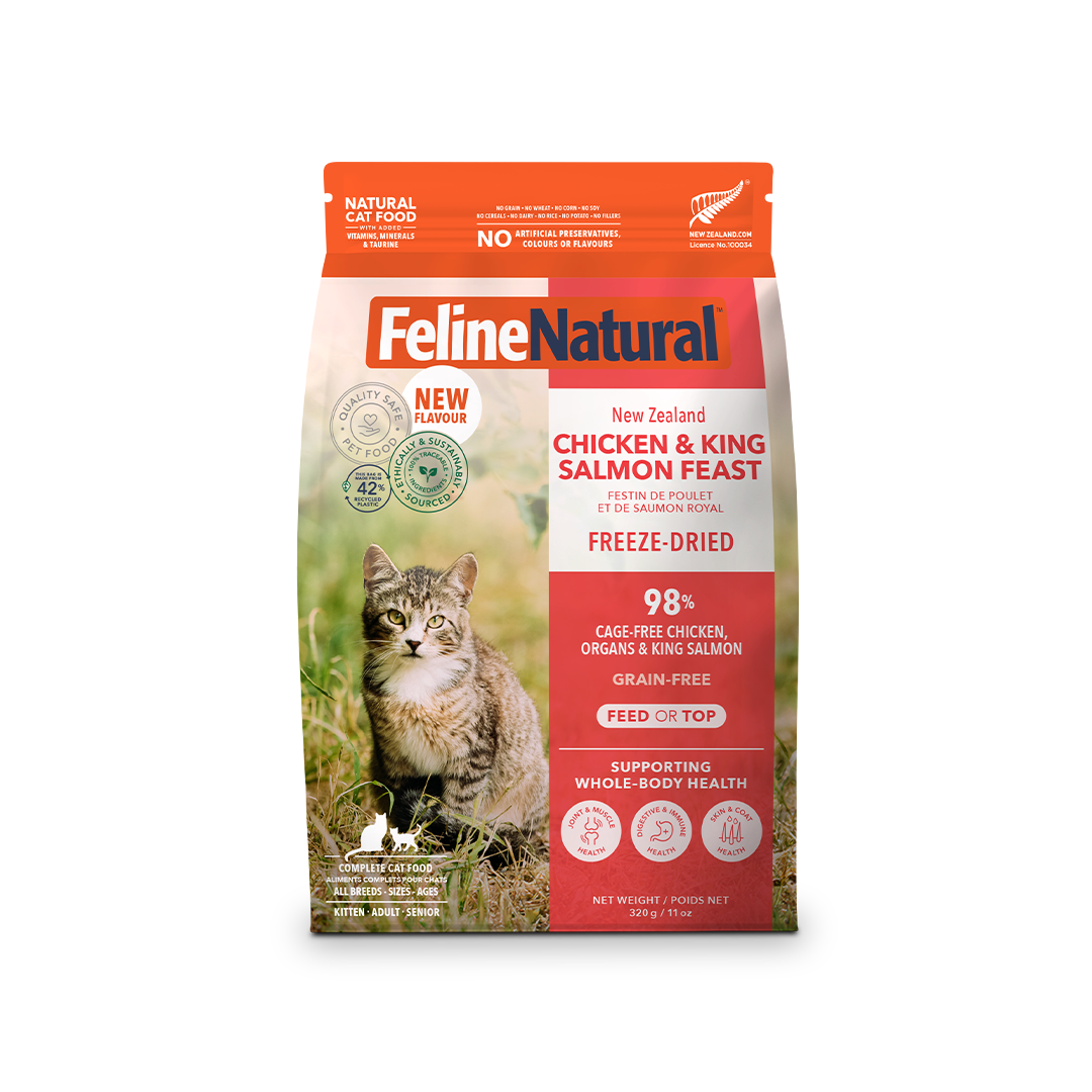 Feline Natural Chicken & King Salmon Feast Freeze-Dried Cat Food