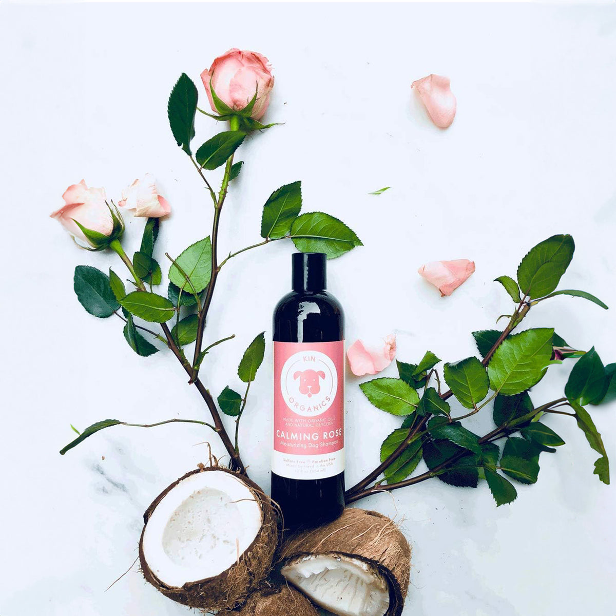 Kin Poloold Roses Kin Organics Oatmeal Itchy Dog Shampoo (Calming Rose) – The Burrow