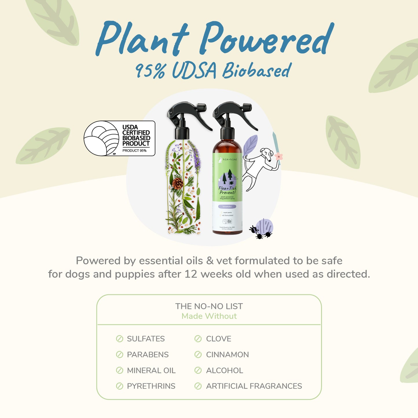 kin+kind Flea+Tick Protect Spray (Lavender)