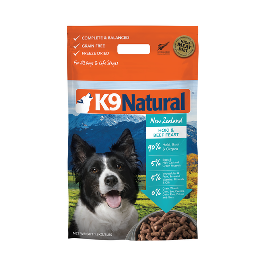 K9 Natural Freeze Dried Hoki & Beef Feast (1.8kg)