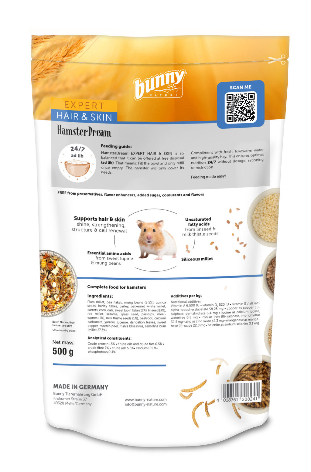 Bunny Nature Hamster Dream Expert Hair & Skin (500g)