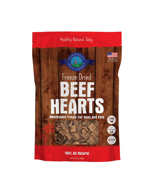 Shepherd Boy Farms Freeze Dried Beef Heart Treats 3oz