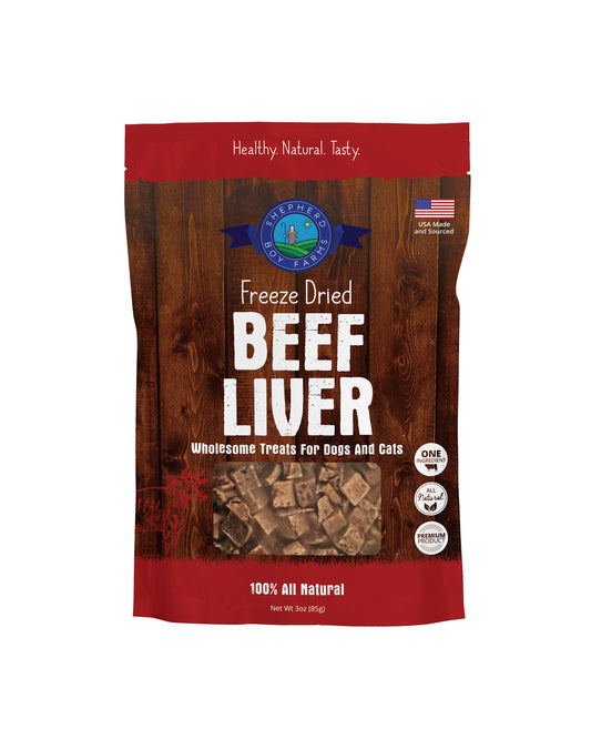 Shepherd Boy Farms Freeze Dried Beef Liver Treats 3oz