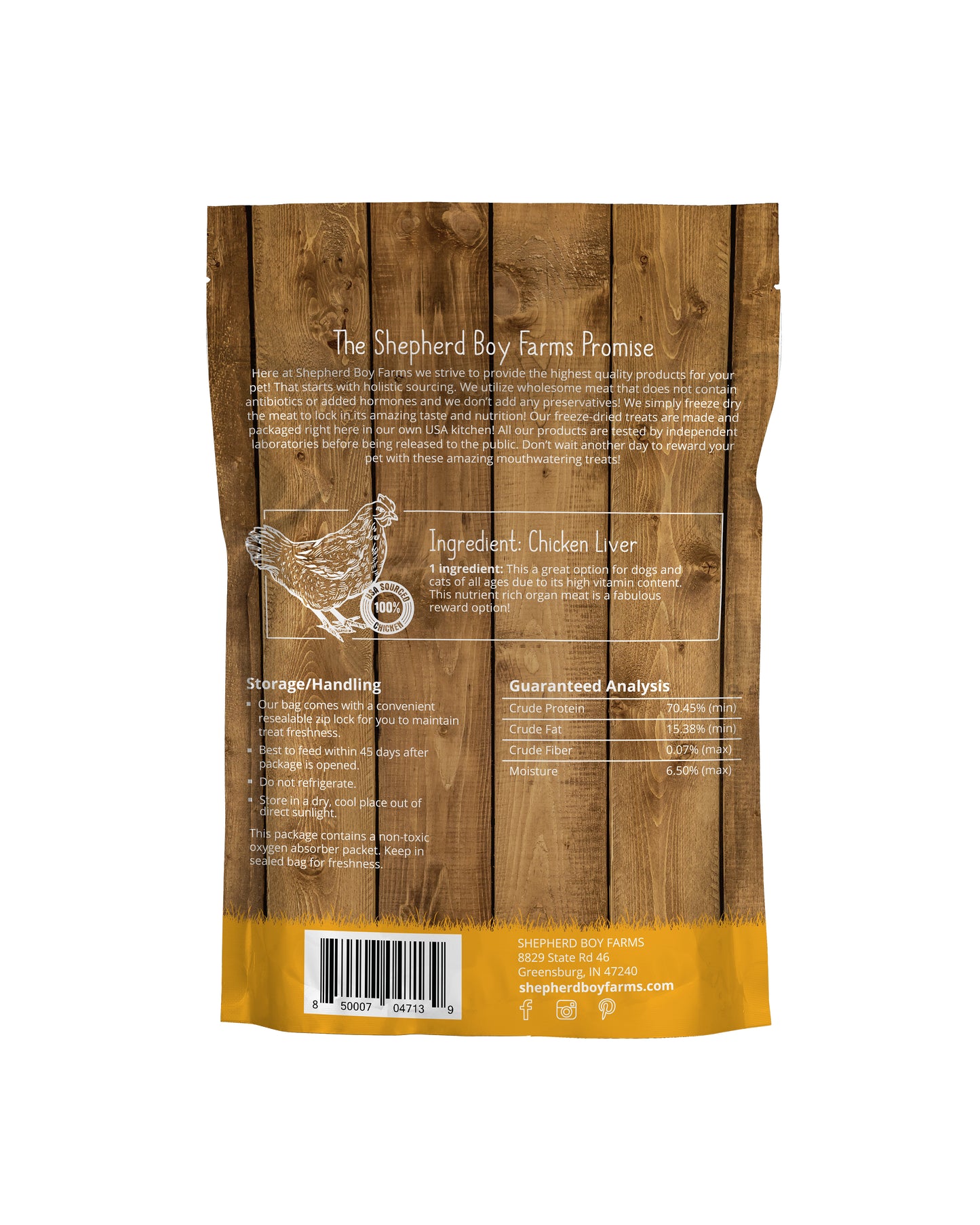 Shepherd Boy Farms Freeze Dried Chicken Liver Treats 3oz