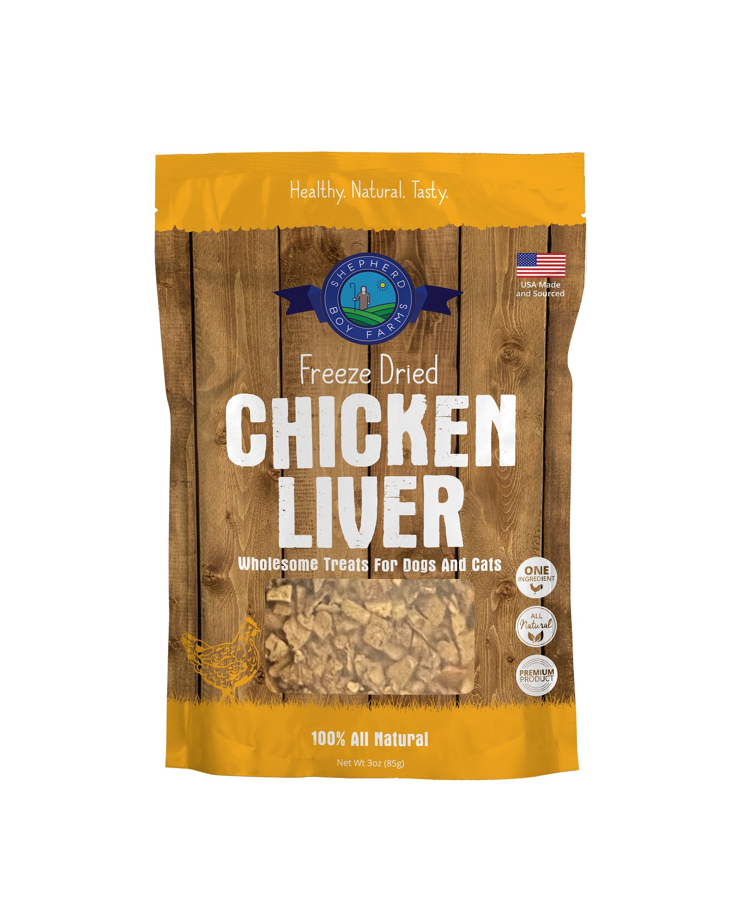 Shepherd Boy Farms Freeze Dried Chicken Liver Treats 3oz