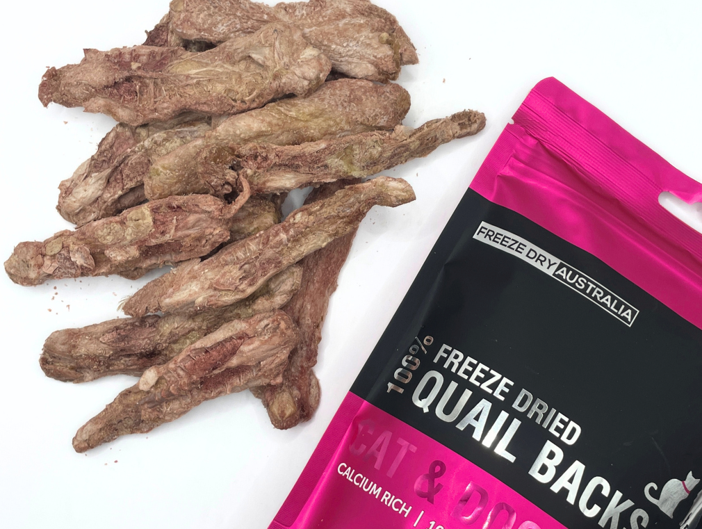 Freeze Dry Australia Quail Backs (80g)
