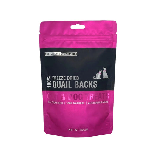 Freeze Dry Australia Quail Backs (80g)