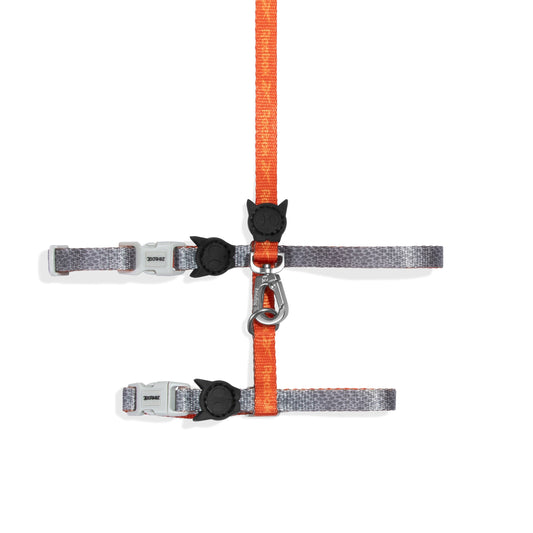 zee.cat Suede Harness + Leash Set
