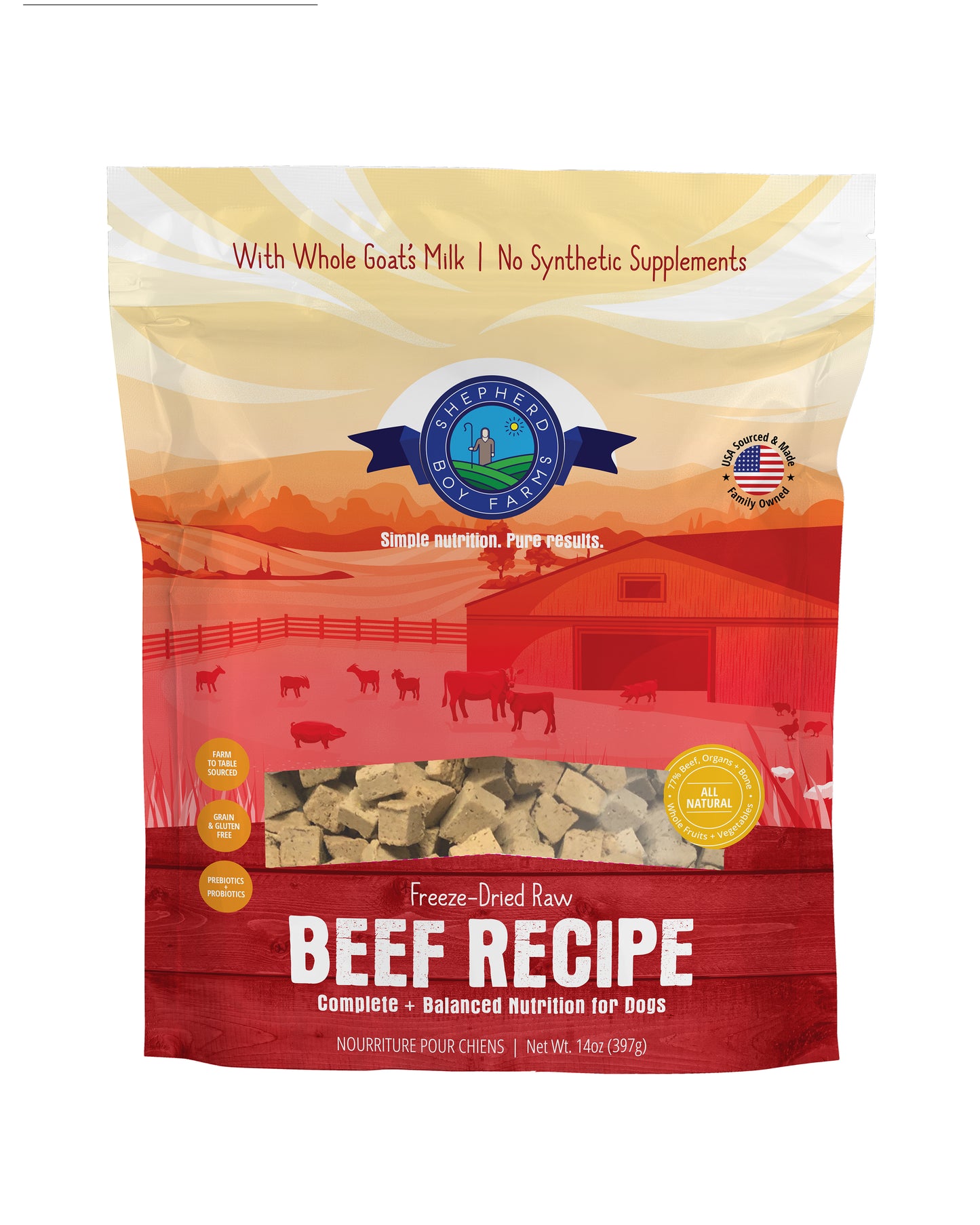 Shepherd Boy Farms Freeze Dried Beef Recipe 14oz