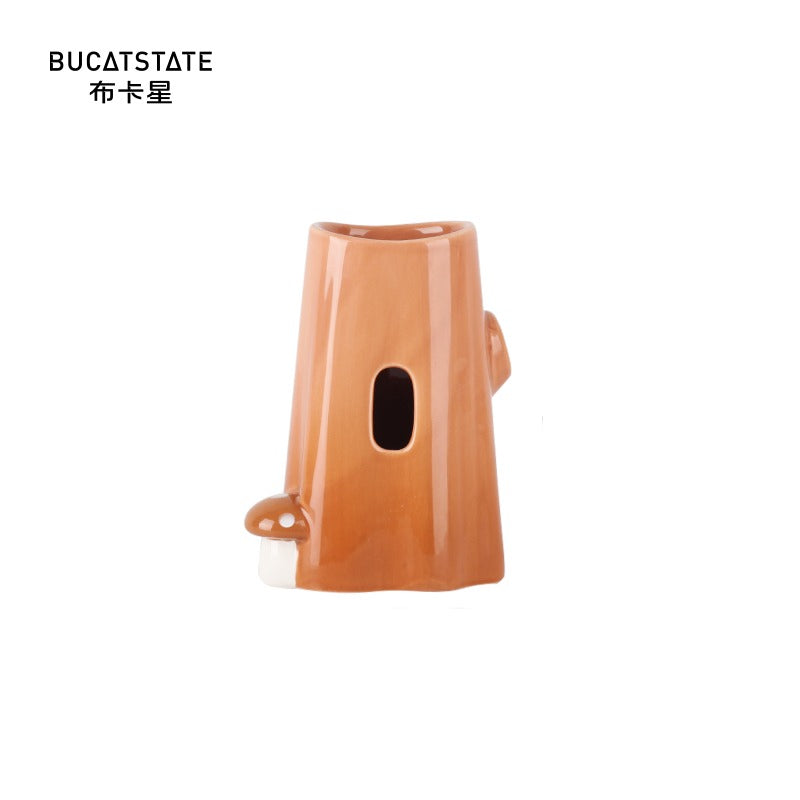 Bucatstate Tree Trunk Bottle Holder | Brown