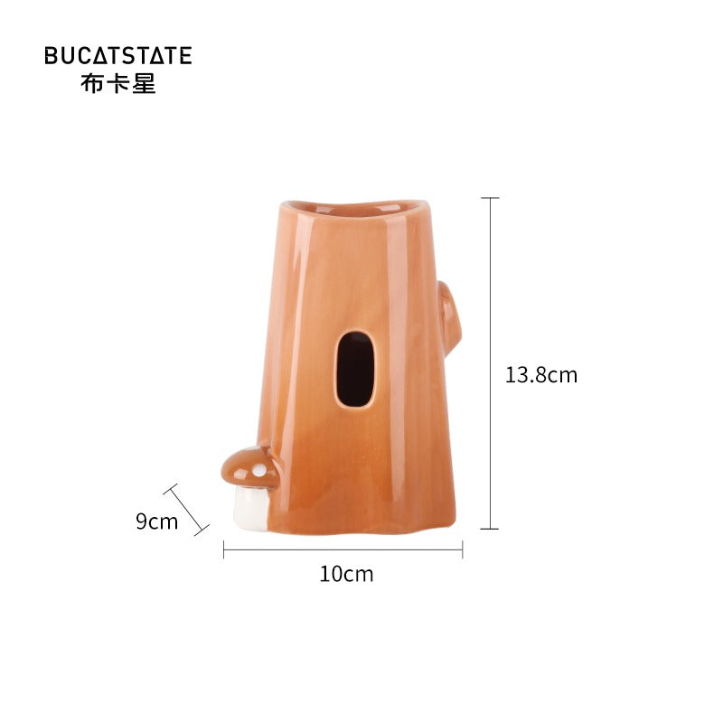 Bucatstate Tree Trunk Bottle Holder | Brown