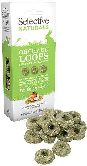 Supreme Selective Naturals Orchard Loops with Timothy Hay and Apple (80g)